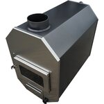 Koriks-Fiiber Kylpytynnyrisetti 2300L lasikuitualtaalla ja ulkokamiinalla Kamiina 37kW