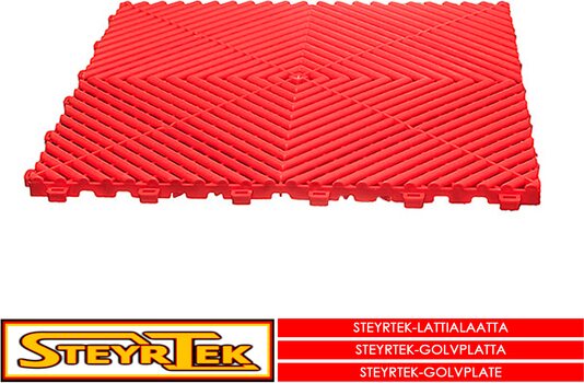 SteyrTek Lattialaatta 40 x 40 Punainen