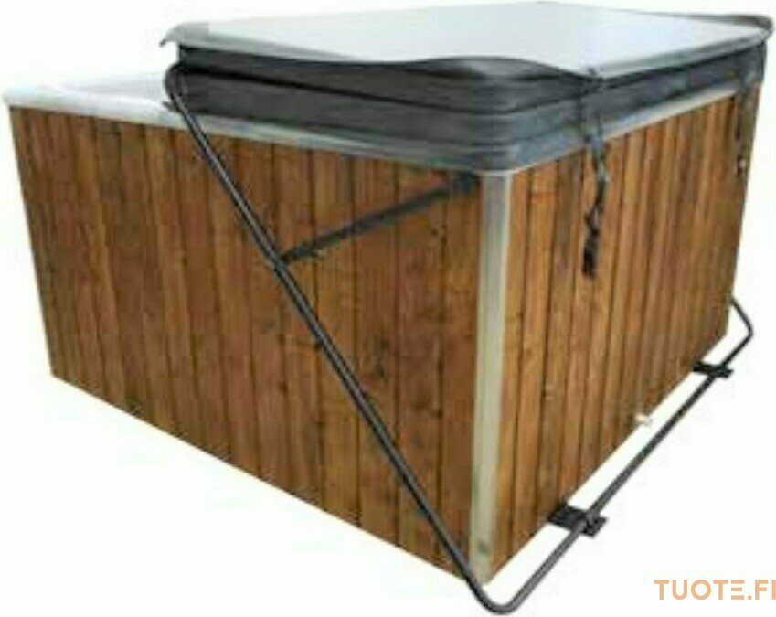 Koriks-Fiiber Kylpytynnyrisetti 1650L akryylialtaalla ja kamiinalla Lämpökansi uretaani (Hissillä)