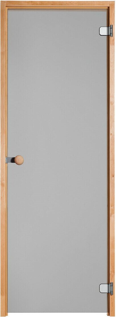 Vihtan Saunan lasiovi Löyly harmaa lasi Tervaleppä