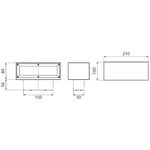 Airam Seinävalaisin ulko Line Single led 4000K valkoinen