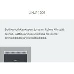 Unidrain Lattiakaivokaluste Unidrain Linja 1001 3 seinäkiinnikettä 900mm