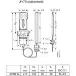 Danfoss Termostaattinen vesiventtiili 20 AVTB 3/4 20-60C