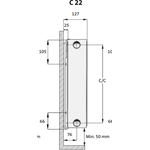 Purmo Lämmityspatteri Compact C22 korkeus 300mm, pituus 2000mm