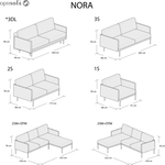 Optisofa Nora Aria 3-istuttava sohva