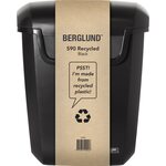 Berglund postilaatikko s90 musta, kierrätetty muovi