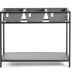 Ecopots BERLIINI YRTTIPÖYTÄ MUSTA KEHIKKO / HARMAAT RUUKUT 36 X 101 X 80