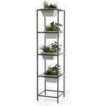 Ecopots BERLIINI TORNI MUSTA KEHIKKO / VALKOHARMAAT RUUKUT 36 X 38 X 155