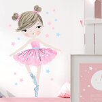 Pastelowe Ballerina-sisustustarra 90cm, vaaleanpunainen