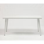 Home4you Pöytä WALES 160x80xK75.5cm alumiinia, valkoinen