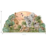 Pastelowe Safari-sisustustarra 161x79cm