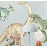 Pastelowe Dinosaurukset I -sisustustarra, vihreä/ruskea