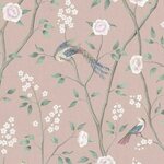 Boråstapeter PARADISE BIRDS - Linnut tapetti roosa