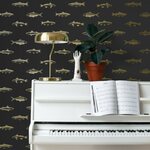 Esta Home Black & White with a splash of Gold non-woven tapetti