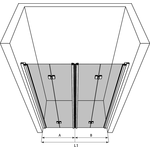 Hietakari Infinia 245 (213+213) Tilanjakaja taittuvilla pariovilla