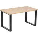 Eureka Seela-lankkupöytä antiikkipetsattu/musta 140 cm ja mustat Venla-pinnatuolit