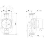 Grundfos Lämpöjohtopumppu Alpha1 25-60 180mm 1V