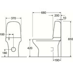 Gustavsberg WC-istuin Estetic mattamusta SC/QR istuinkansi