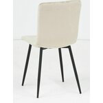 Eureka Kielo-ruokapöytä musta/tammi 140 cm ja beiget Gabi-tuolit