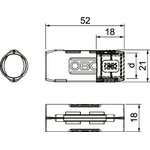 OBO Bettermann Jatkomuhvi muovia Quick-pipe valkoinen M16