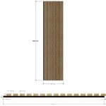 Evella Puuviilupintainen akustiikkalevy, V27L tammi 2,8 x 0,6m / 21mm