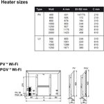 Beha Lämmitin PV8FI 800W 40x67,9cm Bluetooth kiinteä/siirrettävä