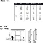 Beha Lämmitin PV10FI 1000W 40x80,3cm Bluetooth kiinteä/siirrettävä