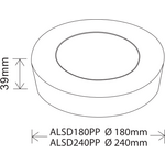 Ensto Alasvalo Velox-paneeli ALSD180PP IP20 11W valkoinen pinta-asennettava