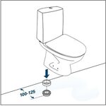WC-istuin S-lukko piiloviemäri 3/6L huuhtelu liimattava