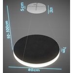 Valaisin Grönlund Kattovalaisin Acoustic Circulo Ø80cm LED 48W 3000K Musta