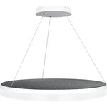 Valaisin Grönlund Kattovalaisin Acoustic Circulo Ø80cm LED 48W 4000K Tummanharmaa