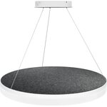 Valaisin Grönlund Kattovalaisin Acoustic Circulo Ø80cm LED 48W 4000K Tummanharmaa