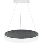 Valaisin Grönlund Kattovalaisin Acoustic Circulo Ø60cm LED 36W 4000K Tummanharmaa