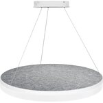 Valaisin Grönlund Kattovalaisin Acoustic Circulo Ø80cm LED 48W 4000K Vaaleanharmaa