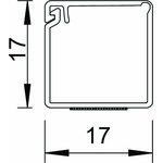OBO Bettermann Asennuskanava saranakannella 17x17x2000mm tarra