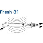 Fresh Korvausilmaventtiili F31 valkoinen rakoventtiili