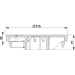 Valurautakansisto 450/315mm 40tn umpikansi lukittava