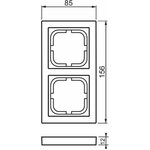 ABB Peitelevy Impressivo 2-osainen/IP21/85mm matta musta