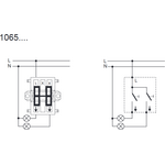 ABB Kytkin 5, 16AX/250V, Impressivo, 2 lisäliitintä, matta musta