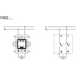 ABB Kytkin 2, 16AX/250V, Impressivo, 2 lisäliitintä, matta musta