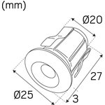 Hidealite Saunavalaisin Heatline LED 6x20lm IP44 3,8W 2700K teräs