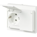ABB Pistorasia Impressivo 2-os maad IP44, matta valkoinen, jousiliittimin, haaroitusliittimet
