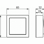 ABB Kytkin 6, 16AX/250V Impressivo 2 lisäliitintä, matta valkoinen