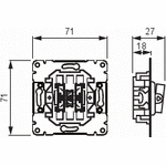 ABB Kytkinrunko 16AX/250V, 1+1+1 kytkin, ei lisäliittimiä, ei merkkivaloa