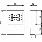 ABB Pistorasia Impressivo 2S/16A/IP21 PPJ HL valkoinen lista