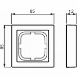 ABB Peitelevy Impressivo 85mm 1-osainen, matta valkoinen