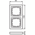 ABB Peitelevy Impressivo 85mm 2-osainen, matta valkoinen