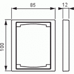 ABB Peitelevy Impressivo 100mm 1-osainen, matta valkoinen