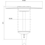 Airam Pylväsvalaisin Atlas IP65 33W/740 PCC szürke