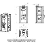 Kamiina Diana оранжевый 5kW lasiluukulla